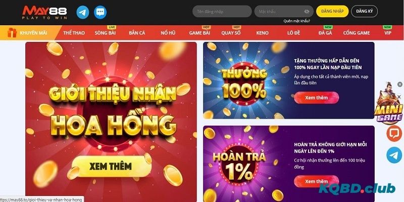 Khuyến mãi MAY88 giá trị cao